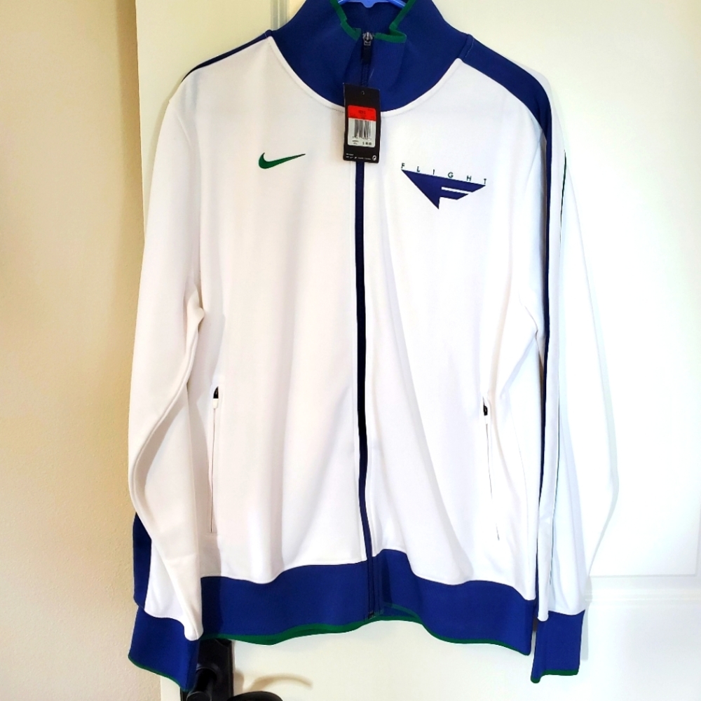 Nike White Blue Green Lightweight Track Jacket